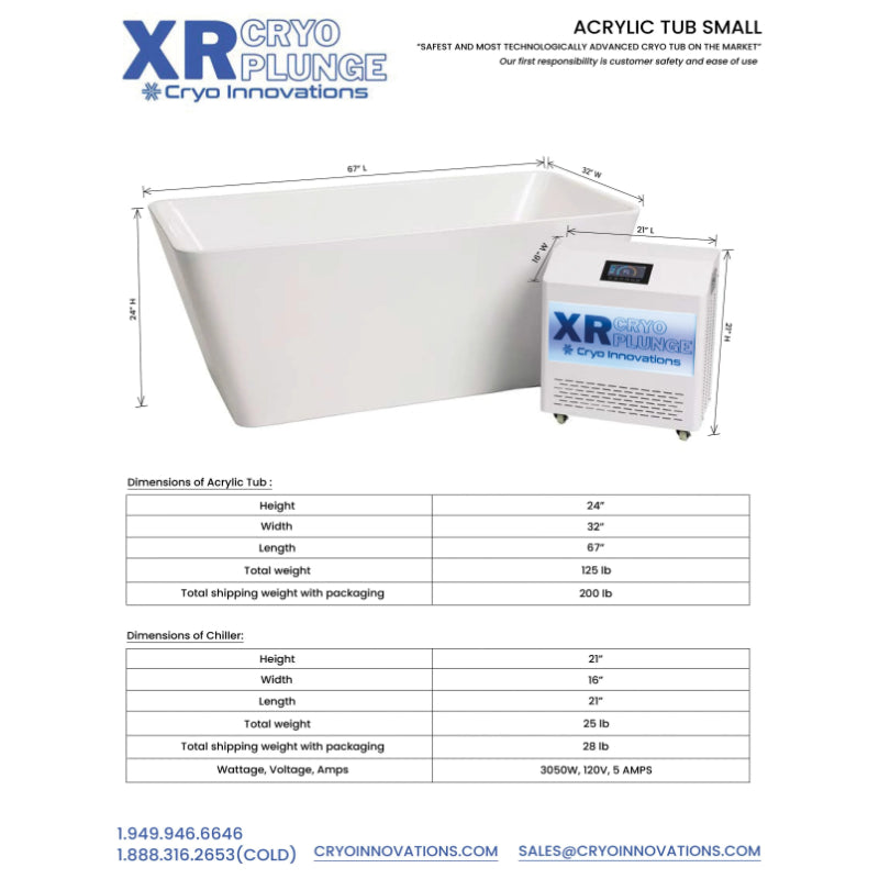 Cryo Innovations Acrylic Tub + Chiller.