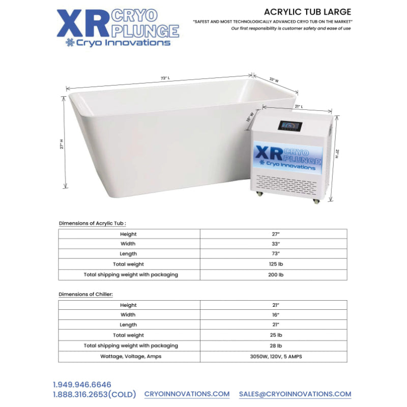 Cryo Innovations Acrylic Tub + Chiller.